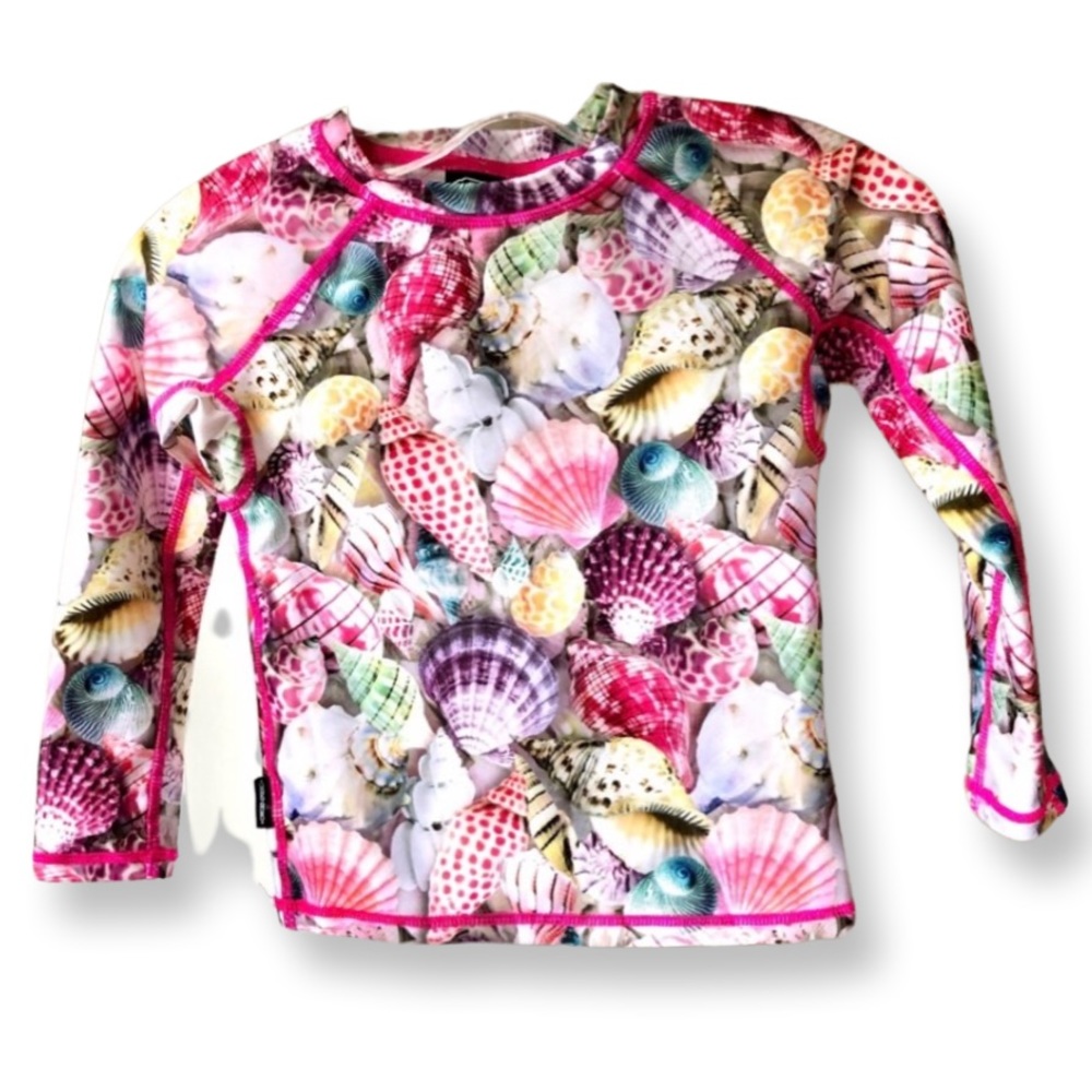 MOLO SEASHELL RASH-GUARD SWIM TOP 92/98 1.5-3 year
